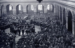 La bourse de Paris à la criée